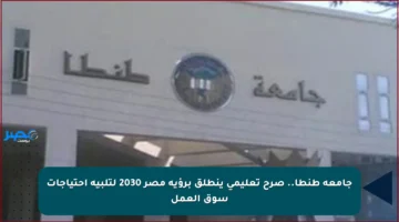 جامعة طنطا.. صرح تعليمي ينطلق برؤية مصر 2030 لتلبية احتياجات سوق العمل